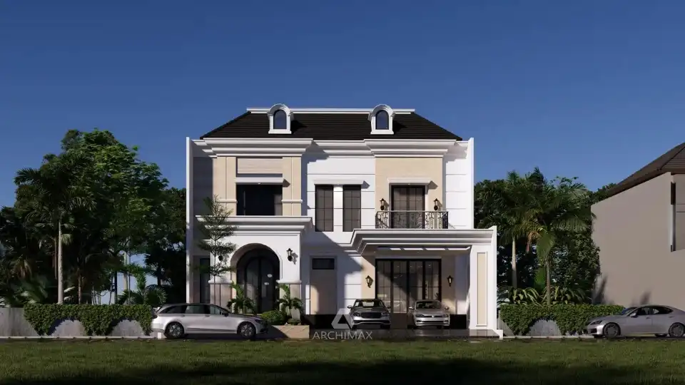 desain rumah classic 2 lantai